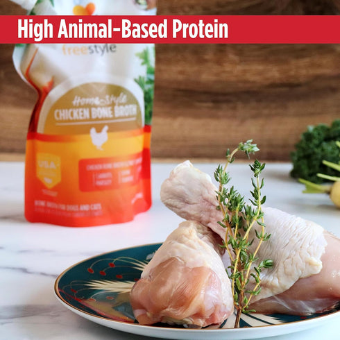 Nulo Freestyle Bone Broth, Premium Food Topper for Cats & Dogs, 20 Fl Oz (Pack of 3) with Collagen & Chondroitin