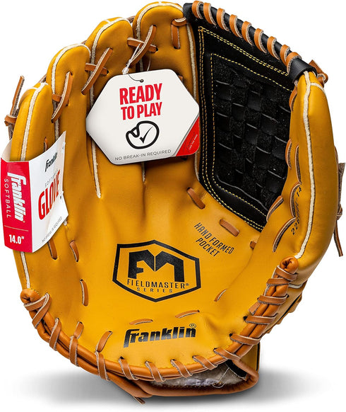 Franklin Sports Baseball + Softball Gloves - Field Master Adult + Youth Gloves - Right Hand + Left Hand - Infield +