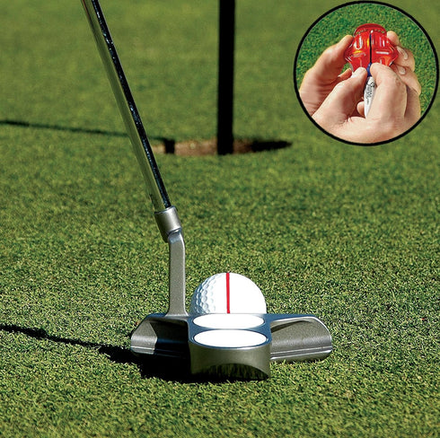 Line M Up Pro Precision Golf Ball Alignment Tool with Sharpie Mini