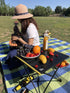iClimb Ultralight Compact Camping Folding Table with Carry Bag (Green - L)
