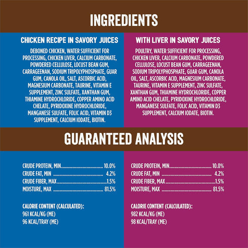 Evolve Classic Crafted Meals Cat Food Variety Pack - Chicken & Liver Recipe 3oz (Pack of 18)