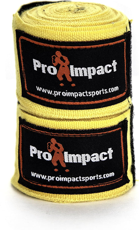 Pro Impact 180 Inch Mexican Style Boxing Hand Wraps, Stretchable Wrist & Knuckle Support for MMA