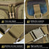 THKFISH Fishing Tackle Bag, Portable Fly Fishing Sling Pack with D-Rings and Waist Strap, Khaki