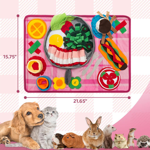 Snuffle Mat for Dogs, Interactive Slow Feeding Mat Toy for Small & Medium Dog, Puppy, Cat, Rabbit, Washable Encourages