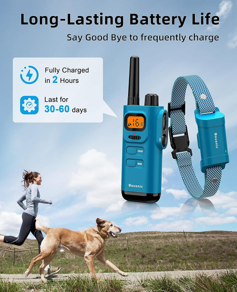 Bousnic Dog Shock Collar with Remote, New Edition 4000FT Training Collar for Large Medium Small Dogs (8-120lbs),