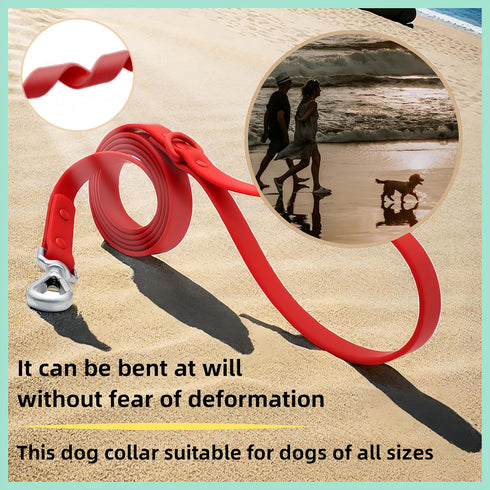 Adjustable Dog Collar Leash Set, Strong, Dirt Resistant, Waterproof, Soft Pet Collars for Large Medium Small Dogs