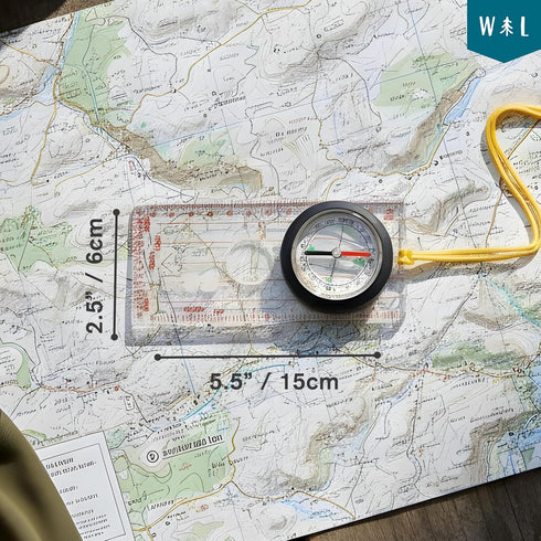 Magnetic Liquid Compass Kit Professional Hiking Compass with Rotating Bezel, Quick-Tip Guide & Carabiner | Accurate