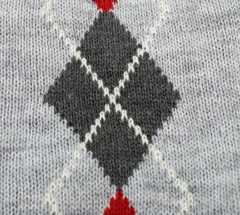 Grey Argyle Knit Pet Sweaters for Small Dogs, Grey Small (S) Size