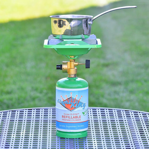 Flame King YSNVT-508 Portable BottleTop Camping Stove, Lightweight Base Stand for Outdoor Cooking