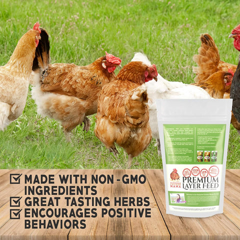 (10 Pampered Chicken Mama Chicken Feed Mash - Premium Layer Feed Pellets - High Protein & High Calcium Chicken Grower