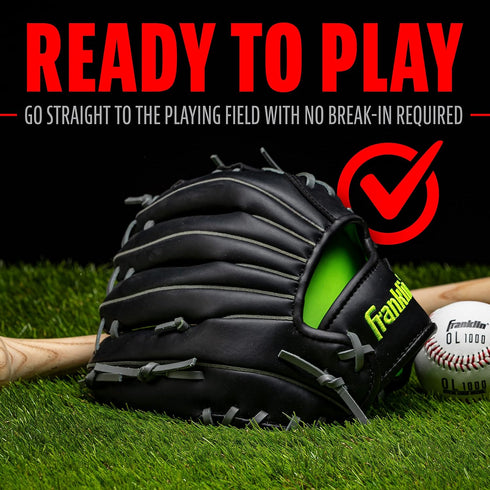 Franklin Sports Baseball + Softball Gloves - Field Master Adult + Youth Gloves - Right Hand + Left Hand - Multiple