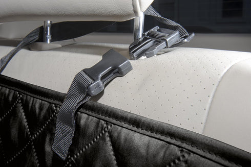 Furhaven Universal Quilted Water-Resistant Car Seat Protector - Black, One Size