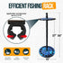 Rush Creek Creations Round Spinning Fishing Rod Holder for 16 Freshwater Fishing Poles, Garage Organization