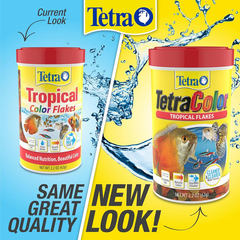 TetraColor Tropical Flakes, 7.06 oz (Pack of 1), Nutritionally Balanced Diet, Color Boosting Fish Food