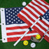 KINGTOP USA Golf Flag 20x14 Inch - Standard Putting Green Flags for Backyard Practice, 1-Pack, Brass Grommets,