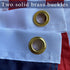 WDGG American Flag for Boat, 12x18 inches with 4 Heavy Duty Clips, Embroidered Stars and Brass Grommets