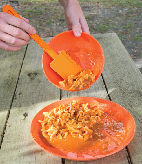 ust KLIPP Serving Set with a Spork and Spatula with a BPA Free, Dishwasher Safe Construction for Cooking, Camping, Hiking and Outdoor Survival, Orange, One Size (20-12407)