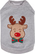 Blueberry Pet Soft & Comfy Ultimate All-Weather Christmas Reindeer Pullover Dog Sweatshirt Jacket, Back Length 16",