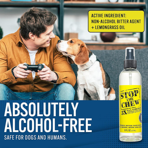 EBPP Stop The Chew Anti Chew Spray for Dogs, 8oz, Alcohol Free Dog Deterrent Spray