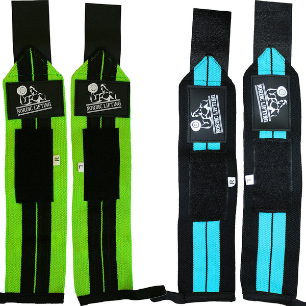 Nordic Lifting Wrist Wraps – 2 Pairs, Wrist Straps for Weightlifting, Powerlifting, CrossFit, Gym Support Gear for Men