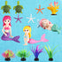 Jetec Miniature Mermaid Figurines Aquarium Fish Tank Ornament with Simulated Seaweed for DIY Craft Desk Decoration