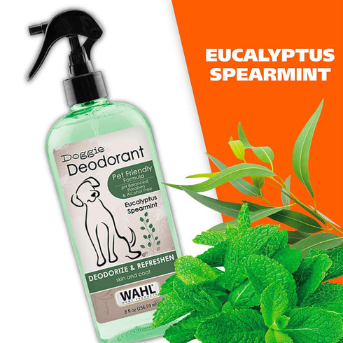 Wahl USA Deodorizing & Refreshing Pet Deodorant for Dogs - Eucalyptus & Spearmint Scent, Model 820011A
