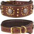 Punk Series Genuine Leather Dog Collar | Full Grain, Heavy Duty, Stylish, Comfortable for Medium, Large, XL Breeds (L)