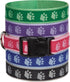 Guardian Gear Nylon Two-Tone Pawprint Dog Collar, Fits Necks 6" to 10", Purple