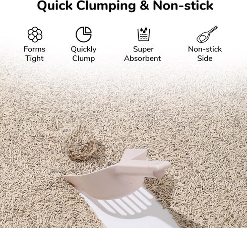 FUKUMARU Mixed Tofu Cat Litter, Strong Clumping, Effective Odor Control, Dust Free, Ultra Absorbent, Water Flushable,