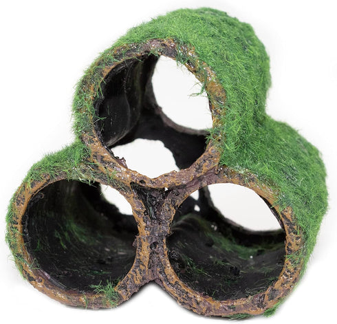 PENN-PLAX Deco-Replicas Hide-Away Pipes Aquarium Decoration – Realistic Appearance for Freshwater & Saltwater Fish Tanks