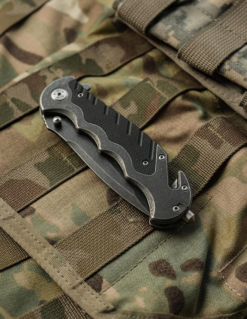 Smith & Wesson Border Guard SWBG10S Folding Knife, 8.3in High Carbon S.S. with 3.5in Serrated Tanto Blade, Aluminum