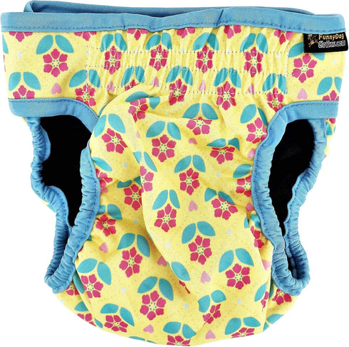 Pack 3 4 16" 20", of Female Dog Diapers with - Layers of Absorbent Pads Cat Panties Waterproof Leak Proof Washable (M: