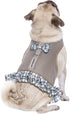 Parisian Pet Step in Dog Harness, 100% Mesh Fabric, Plaid Khaki, Soft Fully Padded, No Pull Dog Vest Harness, Small