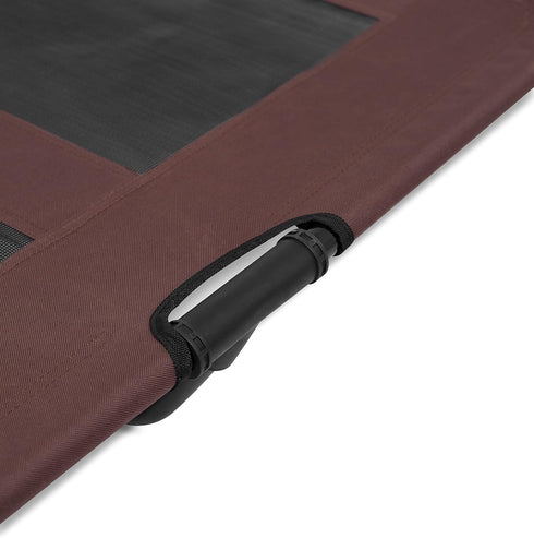 Internet's Best BIRDROCK Home Dog Cot - Elevated Dog Bed, 36 x 30, Cool Breathable Mesh, Medium, Brown