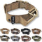 Heavy Duty Dog Tactical Collar with Handle - 1.5in Width Training Military Army TAG Hole for Medium Large (L: Neck 14"