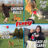 Made in USA Flingsy Dog Ball Launcher, Combination Throwing Toy with 100% Natural Cotton Rope Tug Fetch Thrower
