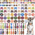 100pcs Halloween Dog Bow Ties Bulk Adjustable Neckties for Small Medium Dogs, 25 Set Pumpkin Patterns for Party Holiday