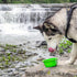 Mighty Paw Travel Dog Bowl Set, Silicone Food & Water Bowls, Bonus Carabiner Clip, Lightweight, Leak-Proof, Green