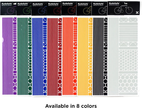 RydeSafe Reflective Decals Multi Shapes Kit, Jumbo
