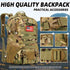 Tactical Military Backpack, Waterproof Black 30L Molle Backpack for Men with Flag Patch