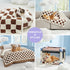 Lesure Waterproof Dog Blanket for Large Dogs, Washable Double-Sided Blanket with Warm Jacquard Shag, Brown