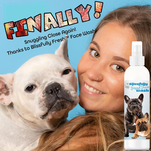 The Blissful Dog Blissfully Fresh Face Wash - Cleans Facial Folds and Wrinkles, 4-Ounce for French Bulldog