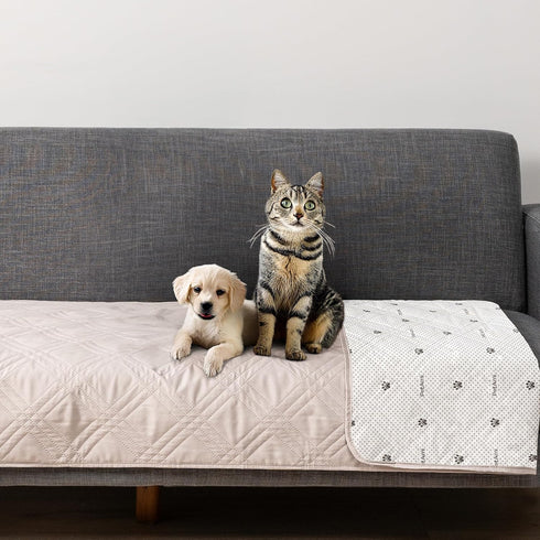 PetAmi Waterproof Couch Cover for Dogs, Reversible Furniture Protector, Washable Blanket Dog Cover for Couch Seat