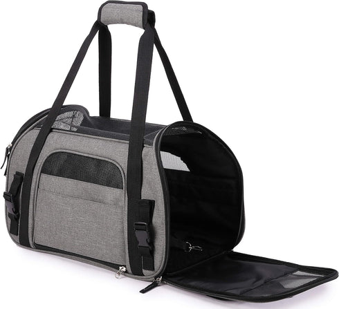 EliteField Soft Sided Pet Carrier, Airline Approved, Large: 19" L x 10" W x 13" H, Charcoal Gray
