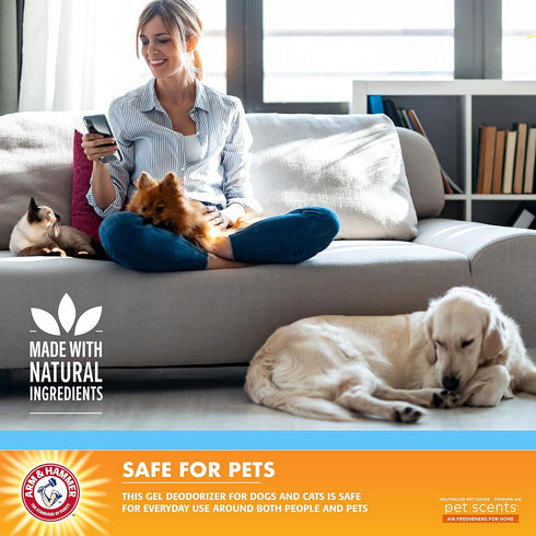 Arm & Hammer for Pets Air Care Pet Scents Deodorizing Gel Beads in Fresh Breeze, 12 oz Pet Odor Neutralizing