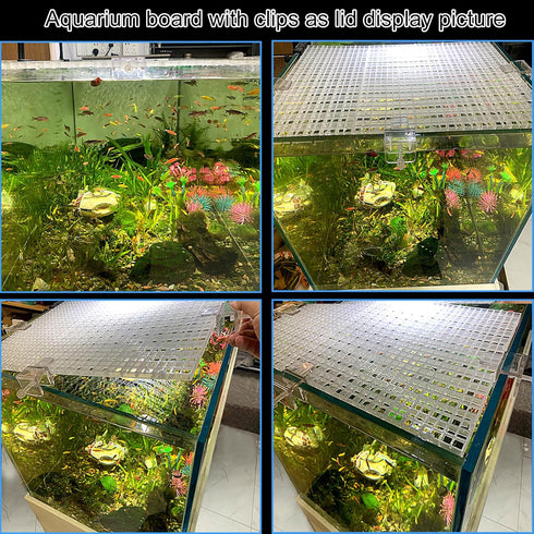 6 pcs Aquarium Lid Clips, Rimless Fish Tank Top Cover Support Holder