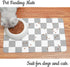 Ralxion Checkered Dog Feeding Mat: Absorbent Pet Placemat for Food and Water Bowls, Retro Modern Aesthetic, 12" X19”