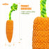 Carrot Tug Rope Dog Toy, Squeaky Gift for Puppy Birthday, Durable Toy for Small to Medium Dogs