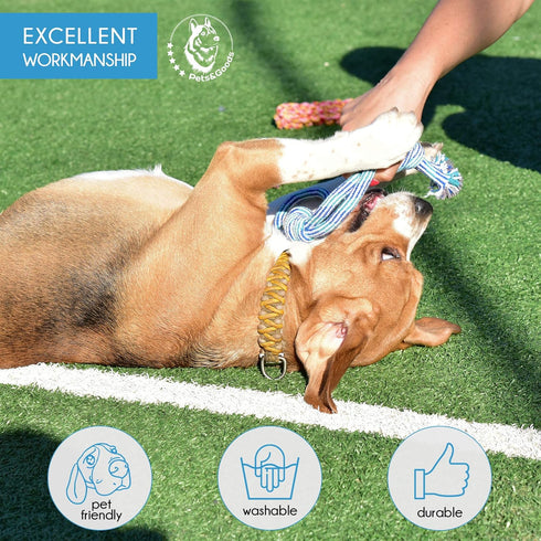 Dog Rope Toy for Active Chewers, Heavy Duty Washable 100% Cotton Chew Toys, Tug of War Toy, Pack of 9 for Small Breeds