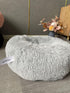 Extra Small Cute Grey Dog Bed, Washable 19 Inches Donut Fluffy Small Pet Beds for Puppy Dogs Indoor